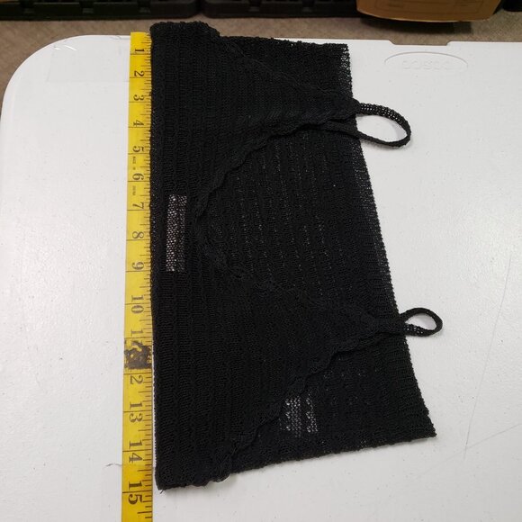 Pookie & Sebastian Womens Knit Crop Tank Size S Black Festival Boho Neutral - Picture 6 of 8